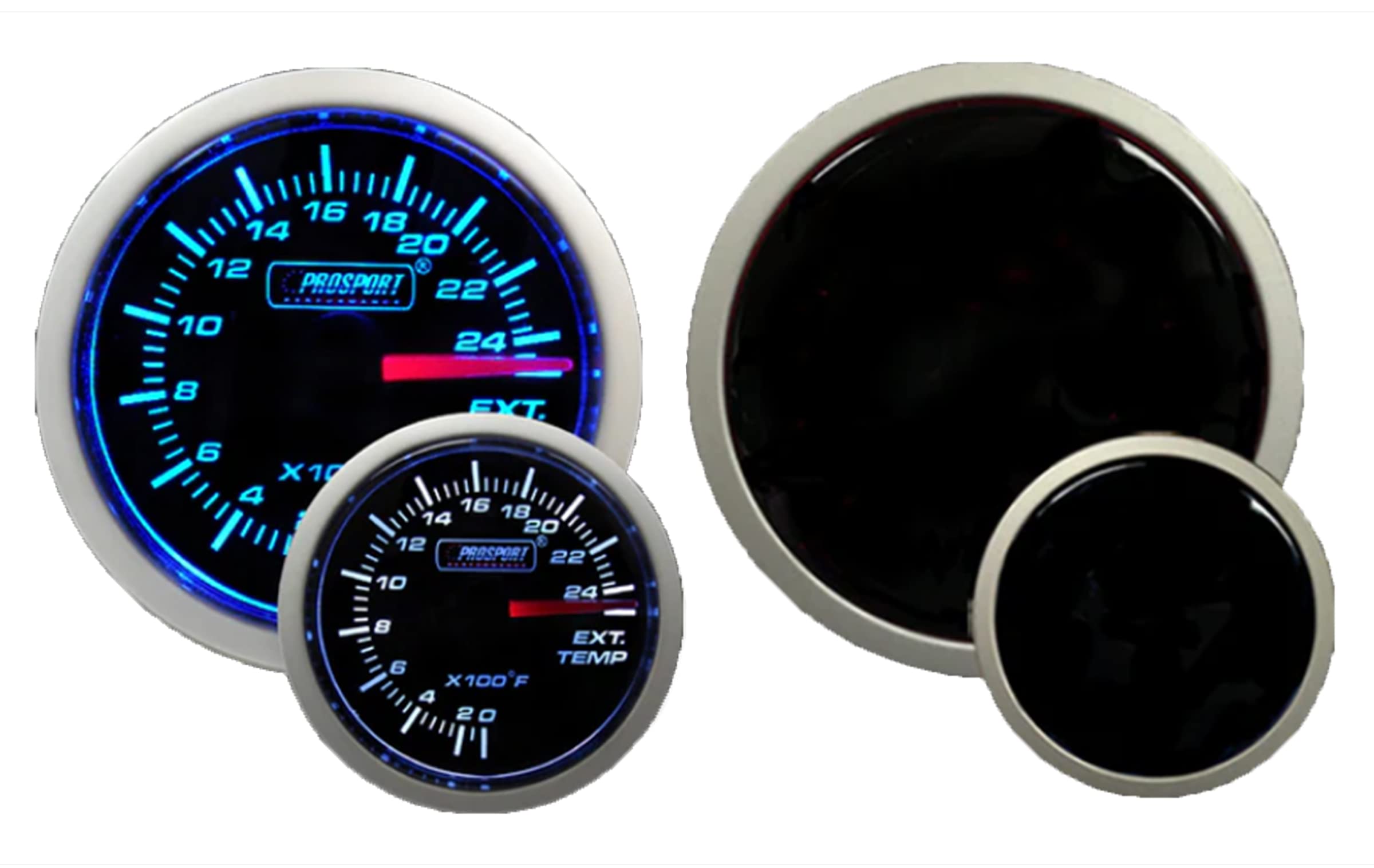 Performance Series Exhaust Gas Temperature Gauge- Electrical Blue/White 52mm (2 1/16")