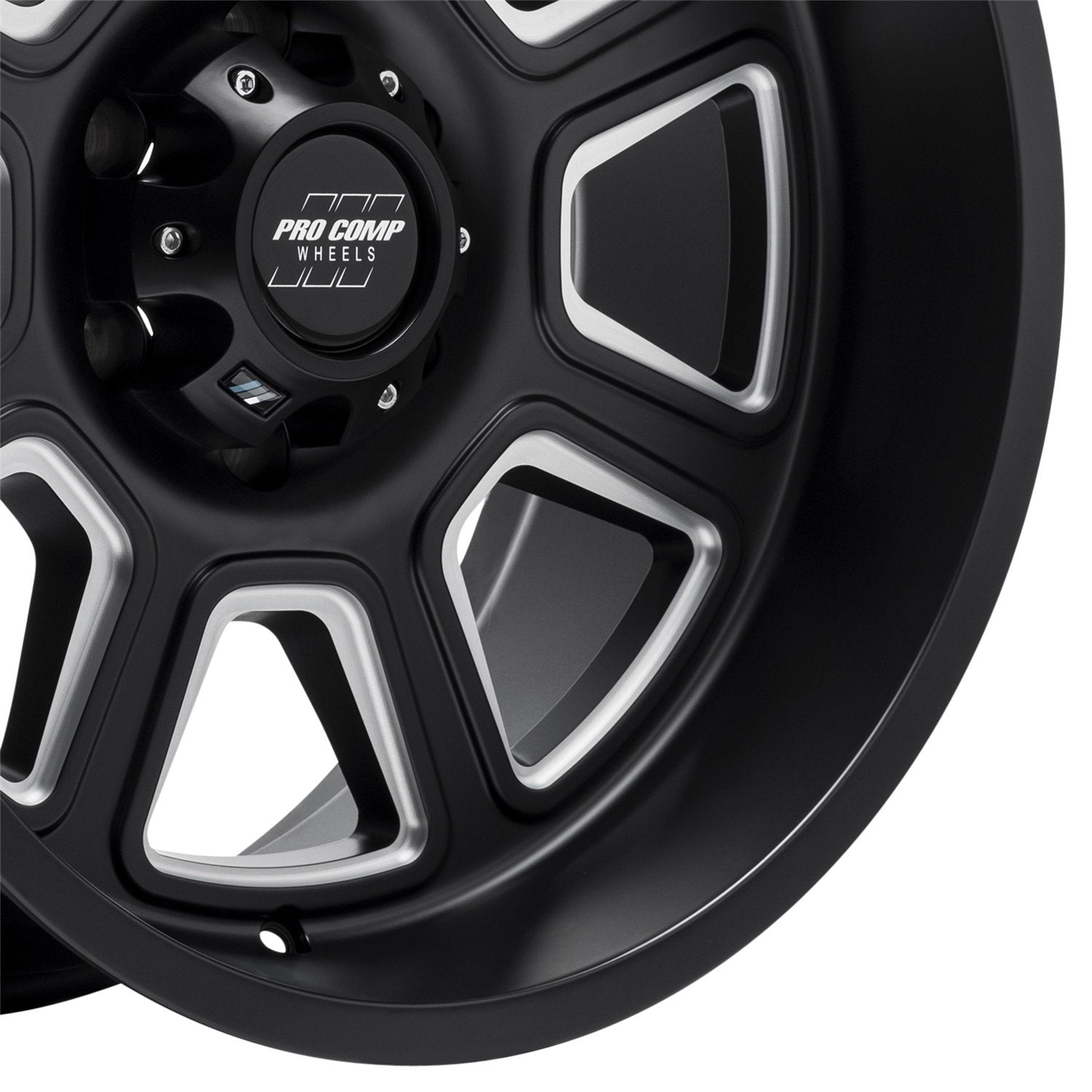 Pro Comp Wheels Black Gunner Wheel with Brushed Finish (17 x 9. inches /6 x 5 inches, -6 mm Offset)