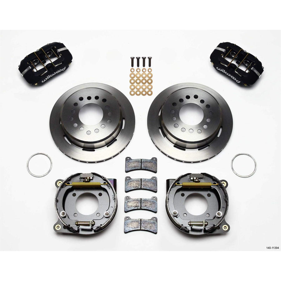 Wilwood FDP-LP 140-11394-DR P-Brake Kit, Drill-Red, Chevy 12 Bolt 2.81" Off w/C-Cli 11.00"
