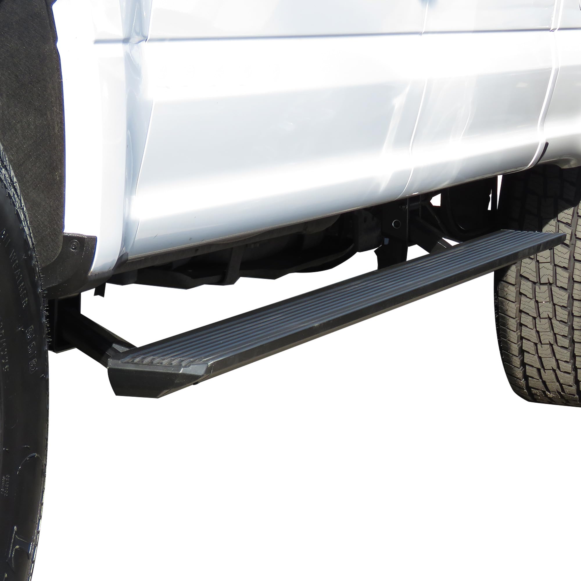 Elite Black Horse Retractable Power Board Compatible with 15-20 F-150|17-19 F-250 Super Duty|F-350 Super Duty|F-450 Super Duty|F-550 Super Duty SuperCrew Cab -PWBR2185