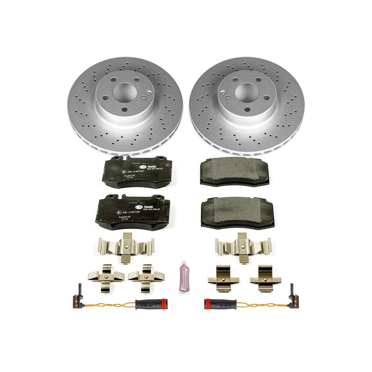 Power Stop ESK5235 Euro-Stop Front Brake Kit For Mercedes-Benz CL500 1999-2003, S430 2000-2002, S500 2000-2003 [Model Specific]