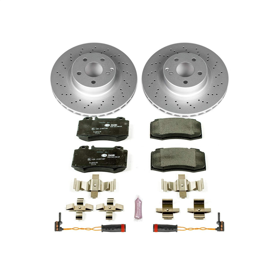 Power Stop ESK5235 Euro-Stop Front Brake Kit For Mercedes-Benz CL500 1999-2003, S430 2000-2002, S500 2000-2003 [Model Specific]
