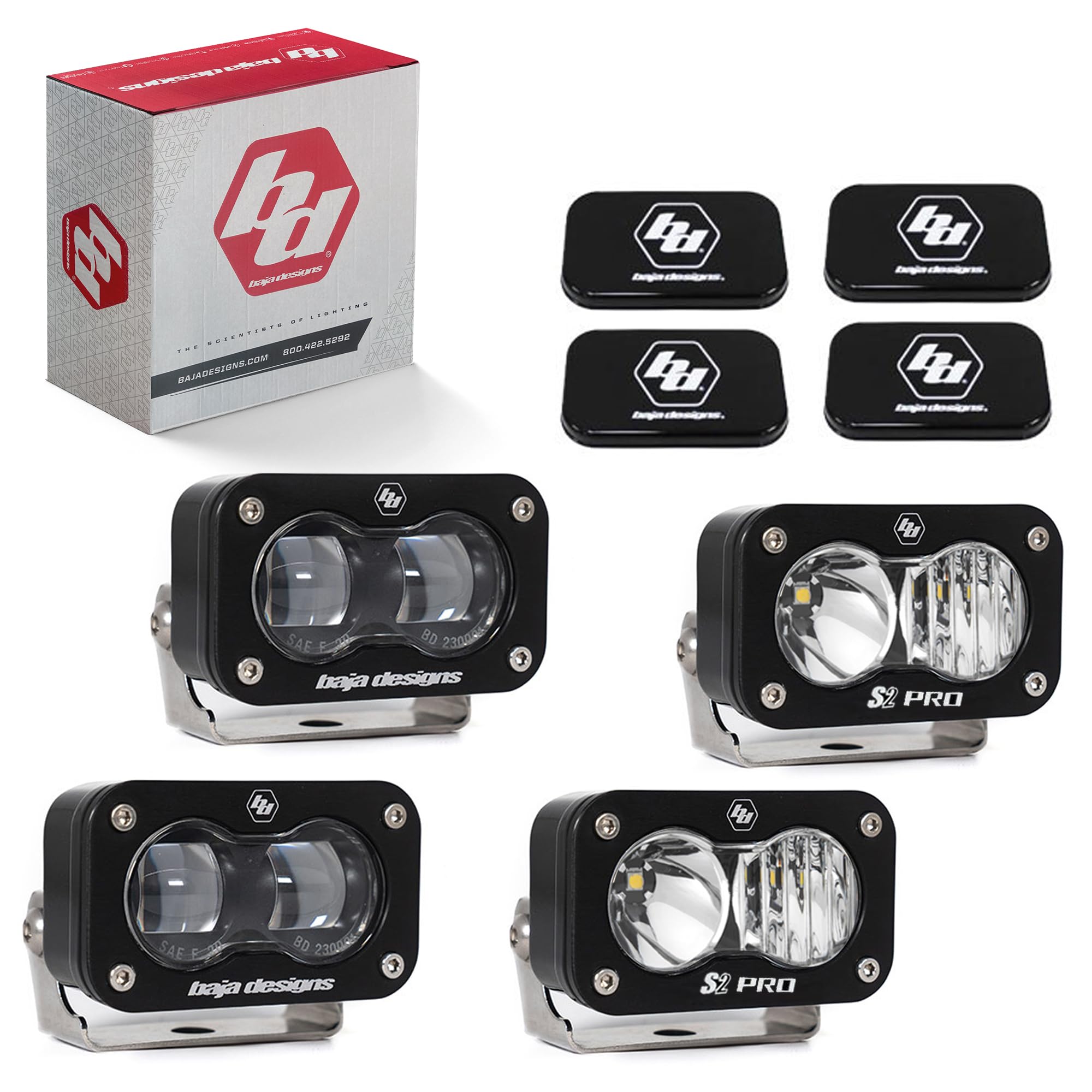 Baja Designs S2 Pro Fog Pocket LED Light Kit for Ford F-150 Raptor 2021-on; Bronco Raptor 2022-on (Clear)