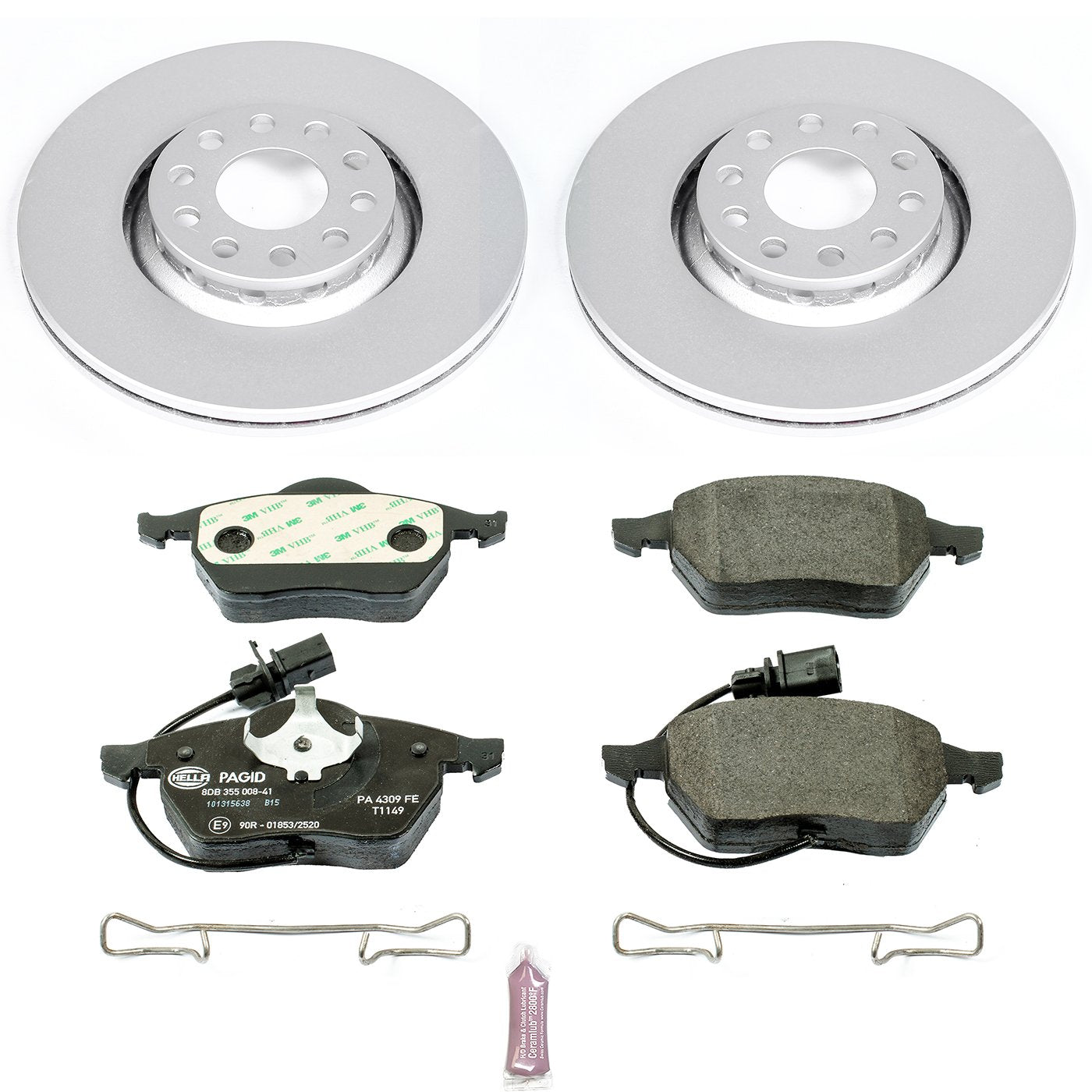 Power Stop ESK636 Euro-Stop Front Brake Kit For Audi A4 2002-2006, Audi A4 Quattro 2002-2006, Audi A6 1998-2004, Audi A6 Quattro 1998-2004 [Model Specific]