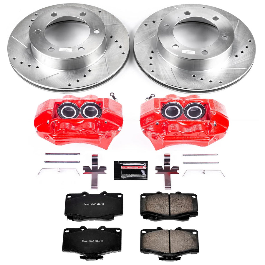Power Stop Z23 KC1233 Evolution Sport Brake Upgrade Kit with Powder Coated Calipers- Front For Toyota 4Runner 1995-2002 [Model Specific]