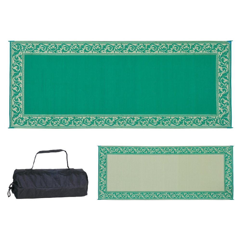 Ming's Mark Stylish RC4 Reversible Patio Mat - 8' x 20', Green/Beige