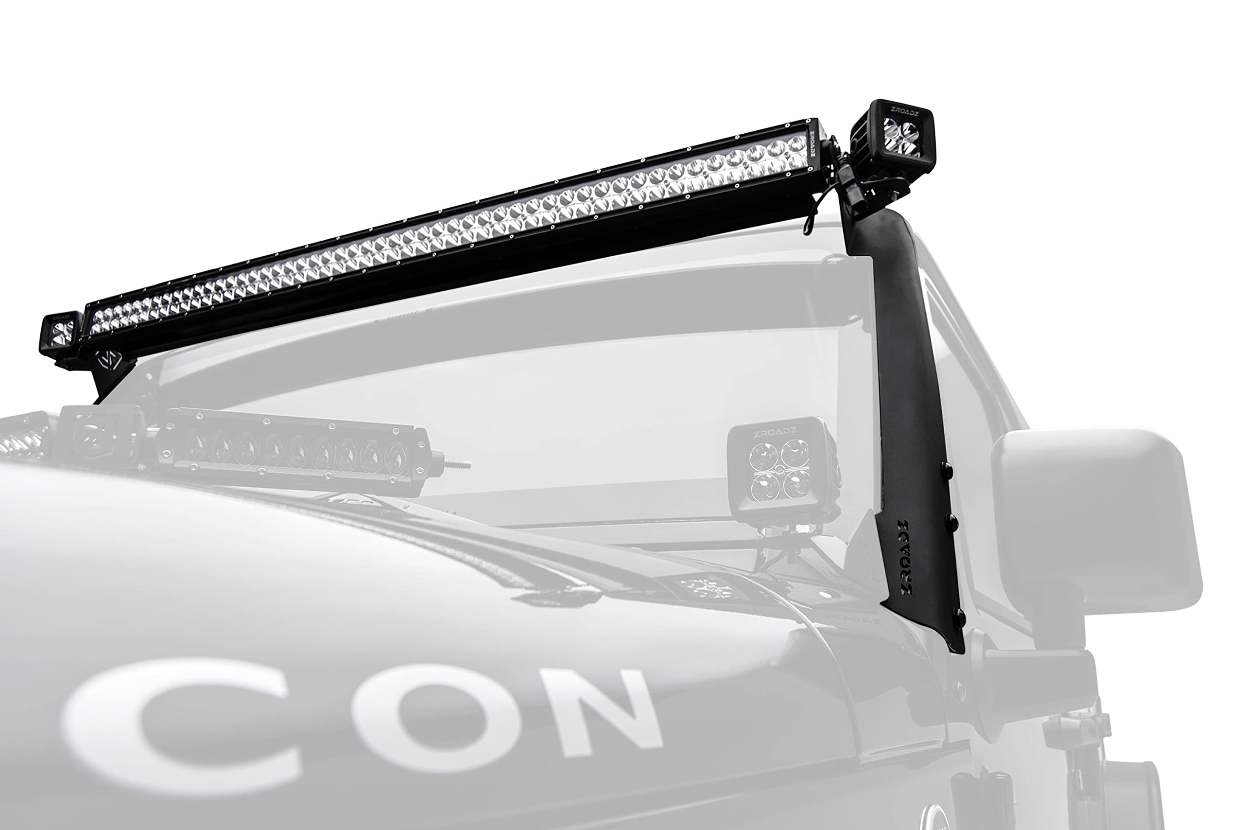 Offroad Light Bar ZROADZ Z374811-KIT-S Fits Jeep Wrangler, Black