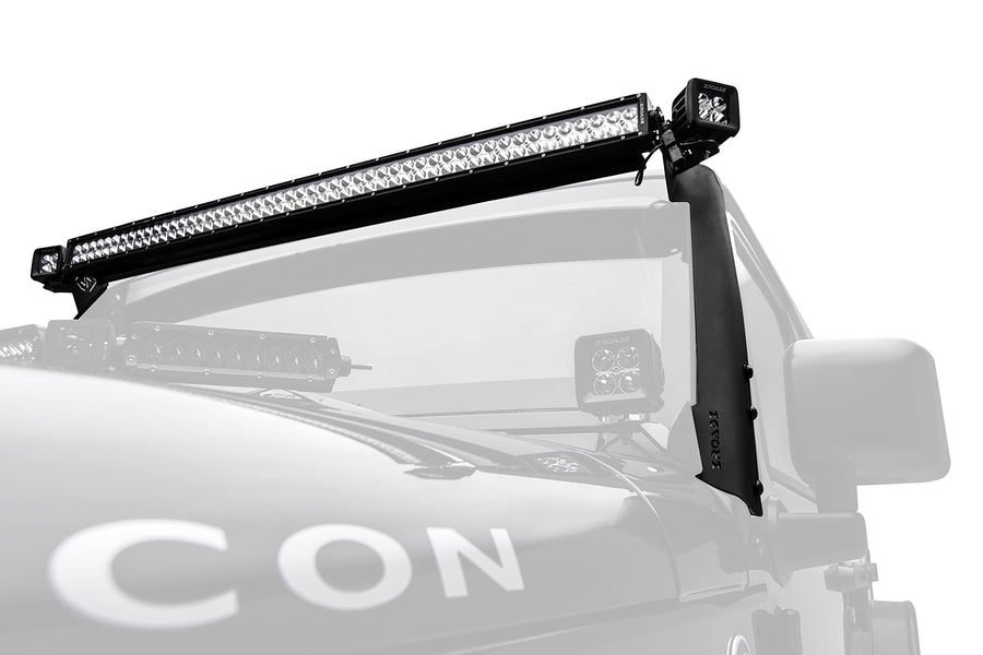 Offroad Light Bar ZROADZ Z374811-KIT-S Fits Jeep Wrangler, Black