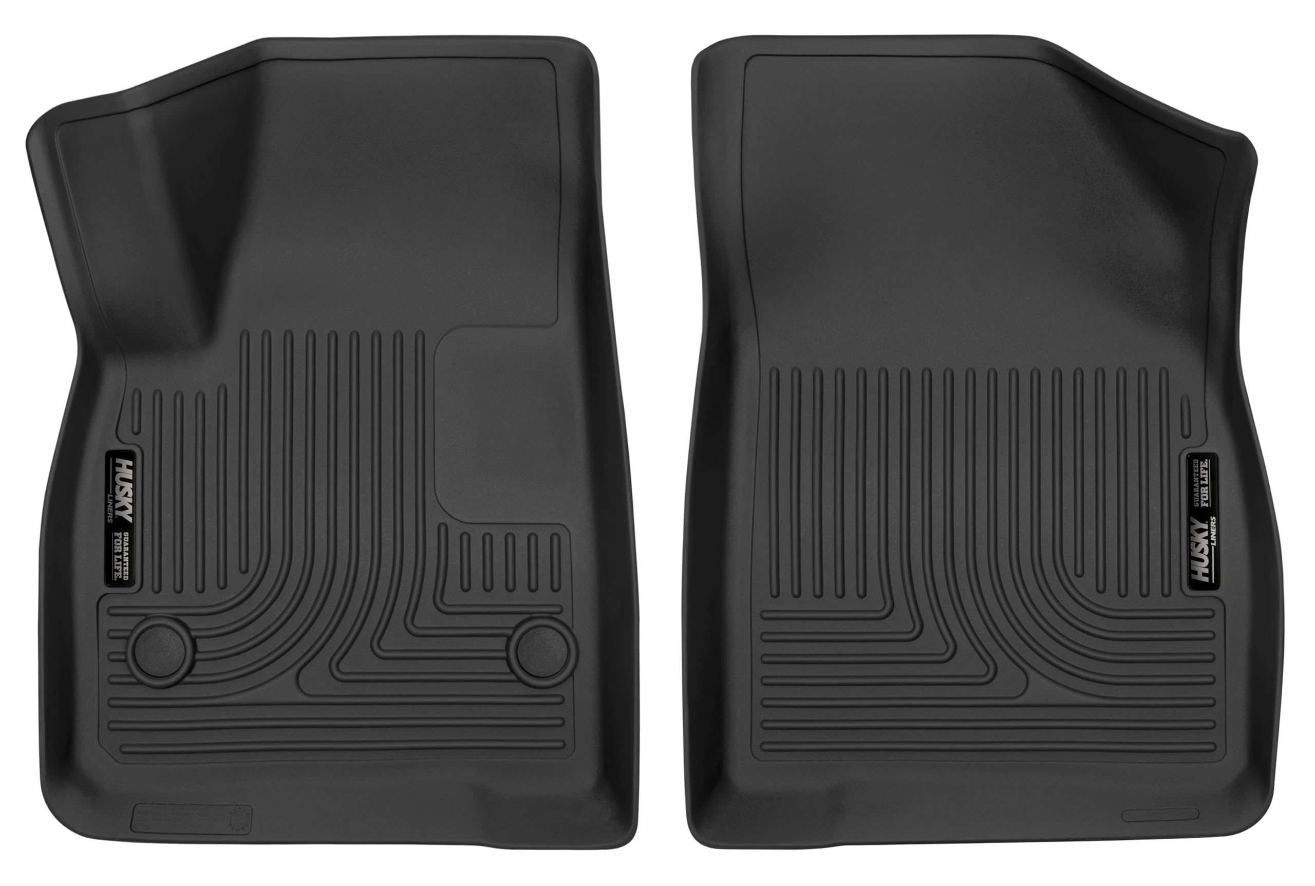 Husky Liners X-act Contour Floor Mats | 2017-2025 Cadillac XT5 & GMC Acadia Fits; 2019-2025 Chevrolet Blazer | Front Row, 2-pc Black - 52251
