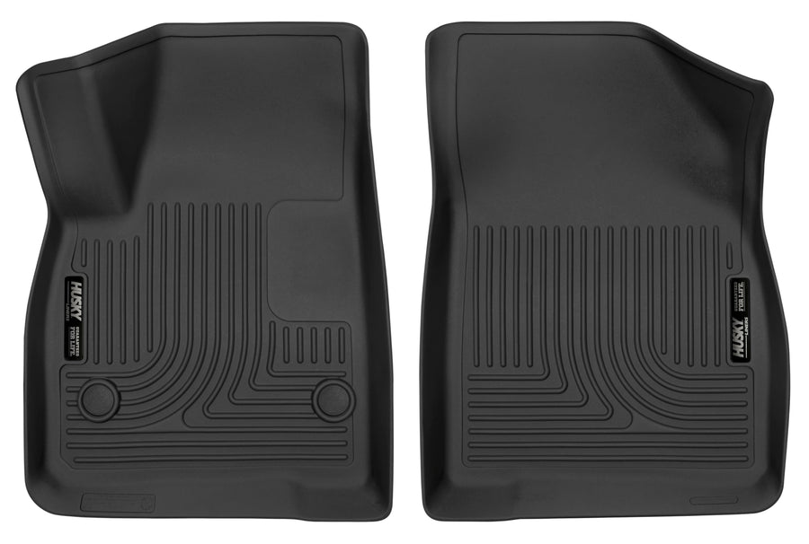 Husky Liners X-act Contour Floor Mats | 2017-2025 Cadillac XT5 & GMC Acadia Fits; 2019-2025 Chevrolet Blazer | Front Row, 2-pc Black - 52251