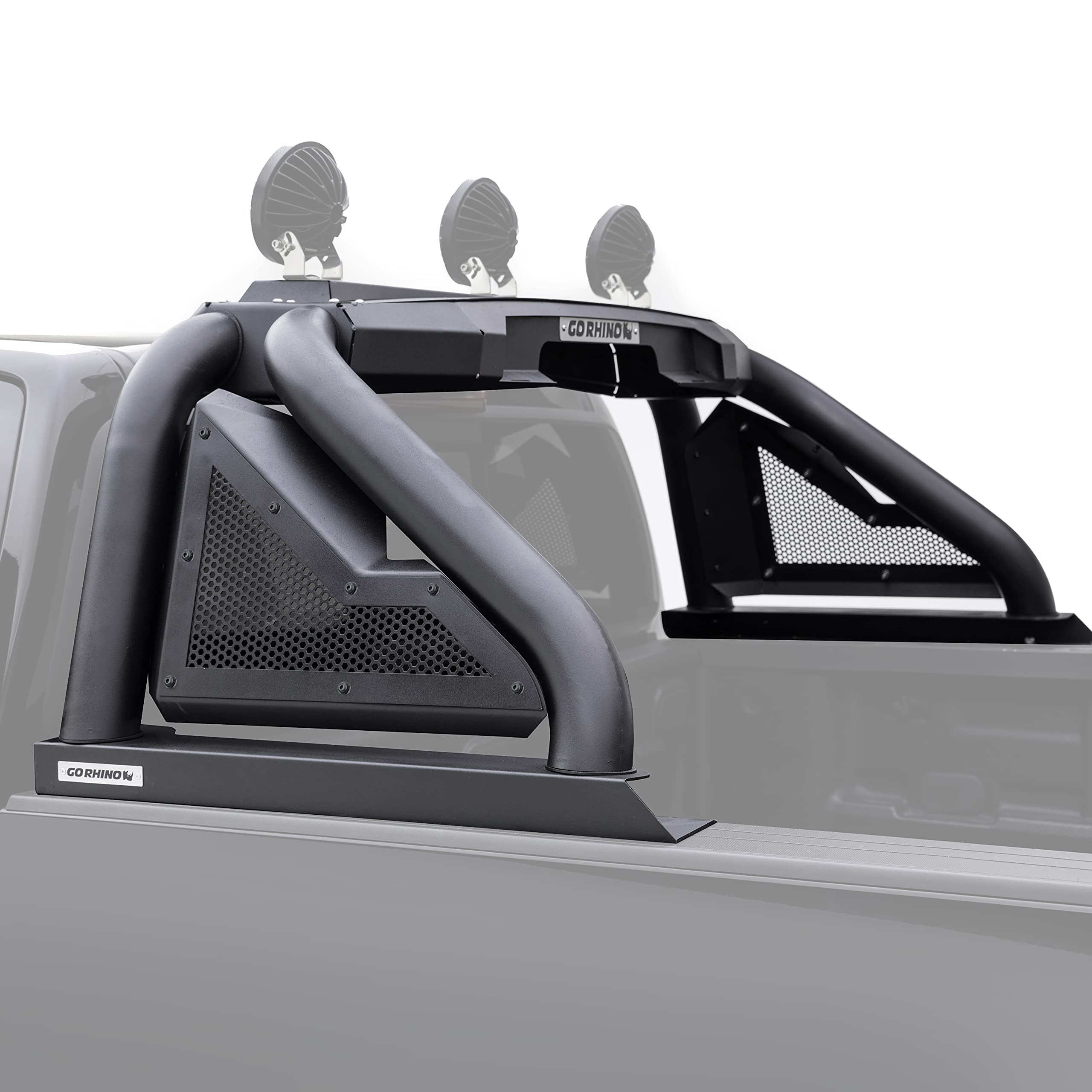 Go Rhino 2.0 Sport Bar w/Mounting for up to 6" Individual Lights & LED Light Bars up to 40" | Mild Steel, Textured Black | 915000T | Fits 2016-2023 Toyota Tacoma & Others (See Description)