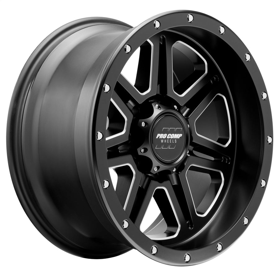 Apex Pro Comp Wheels Black Wheel with Painted (20 x 10. inches /8 x 6 inches, -18 inches Offset)
