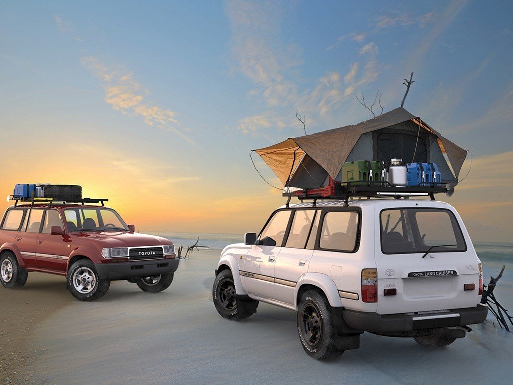 Slimline II Front Runner 1/2 Roof Rack Kit/Tall Compatible with Toyota Land Cruiser 80
