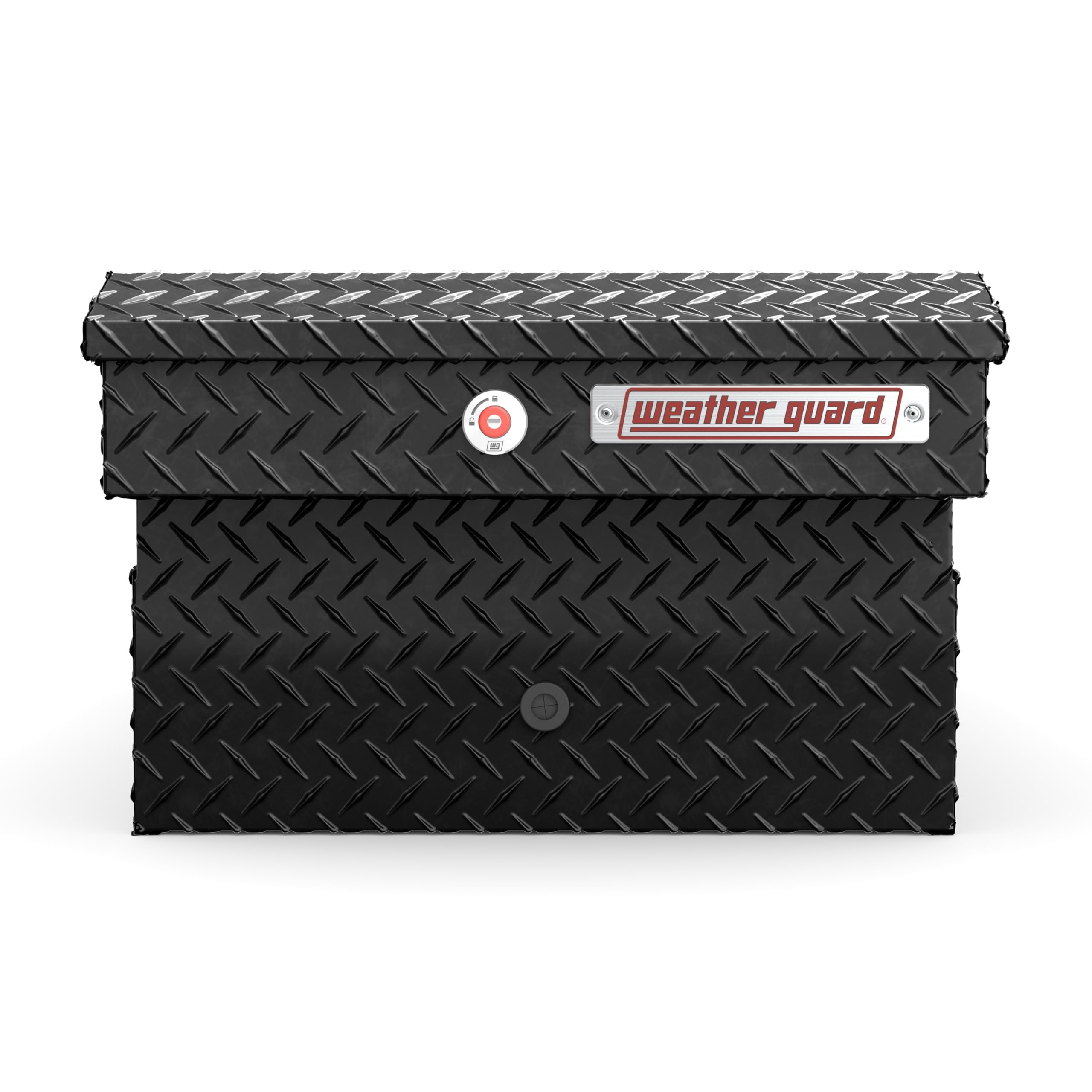Extra-Wide Weather Guard Aluminum Crossover Gull Wing Truck Tool Box, Fits Full Size Trucks, 15.3 cu ft Storage Capacity (Gloss Black)