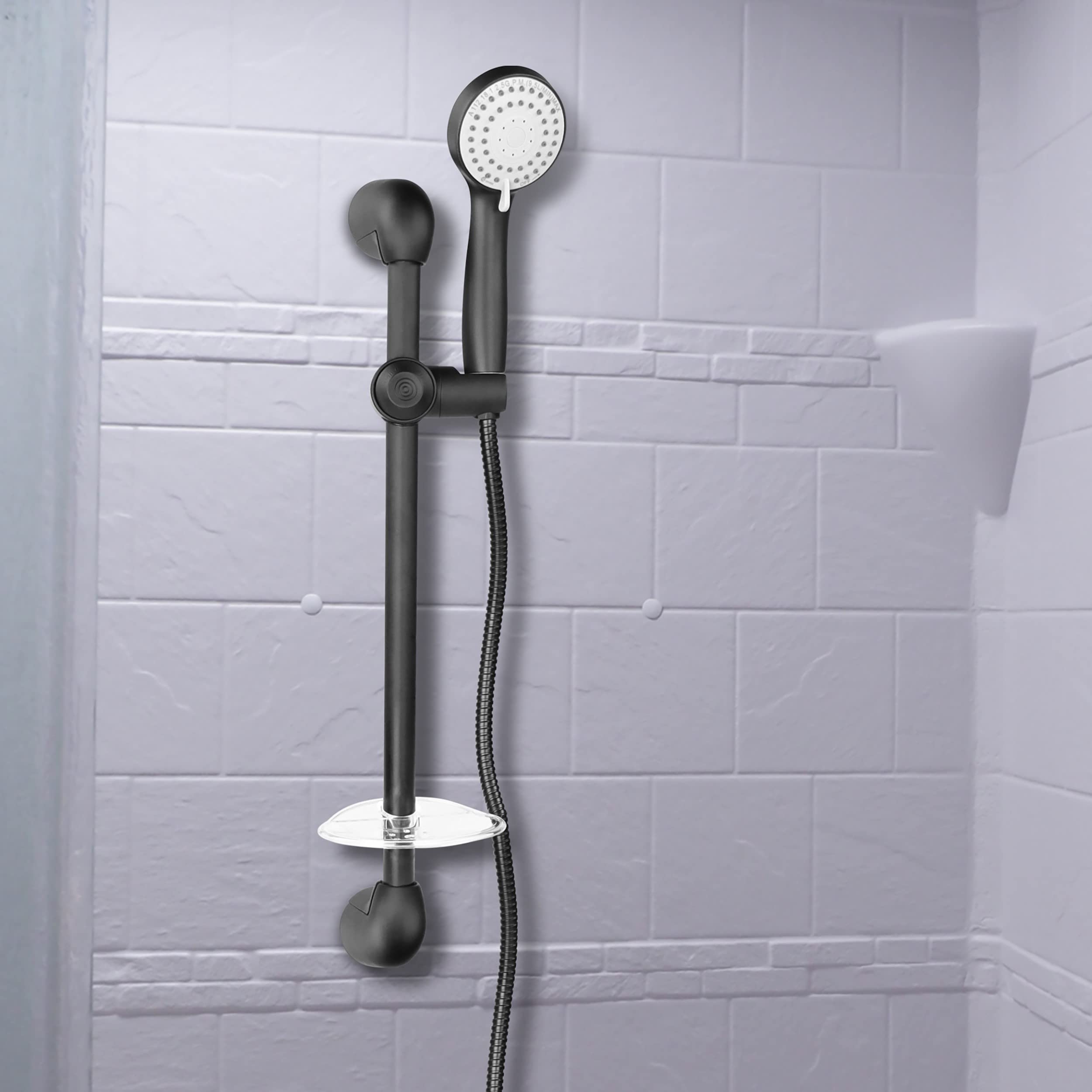 Empire Faucets 21" Durable Metal RV Shower Slide Bar - MB-SLDBR-BM-MTL-2-E Black Matte