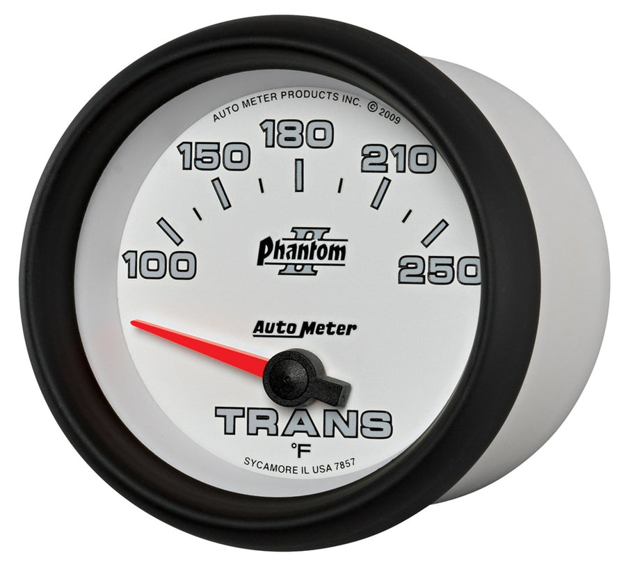 Auto Meter Phantom II 2-5/8" 100-250 F Short Sweep Electric Transmission Temperature Gauge 7857