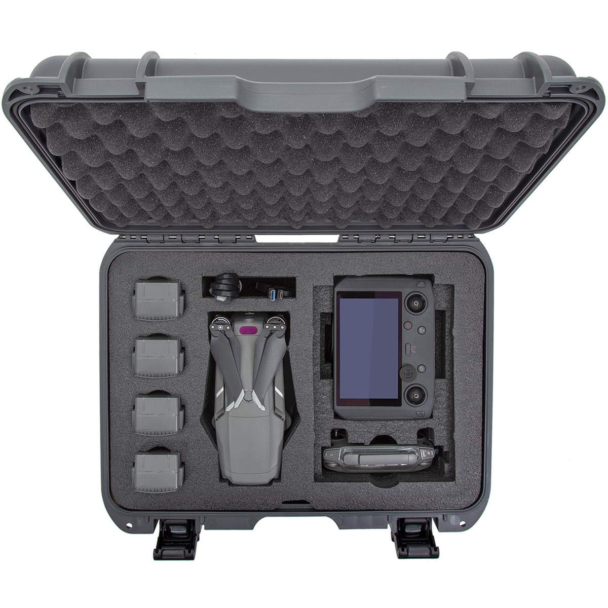 Nanuk Waterproof 925 Hard Case with Foam Insert for DJI Mavic 2 Pro|Zoom + Smart Controller, Crystalsky 5.5" or iPad - Graphite