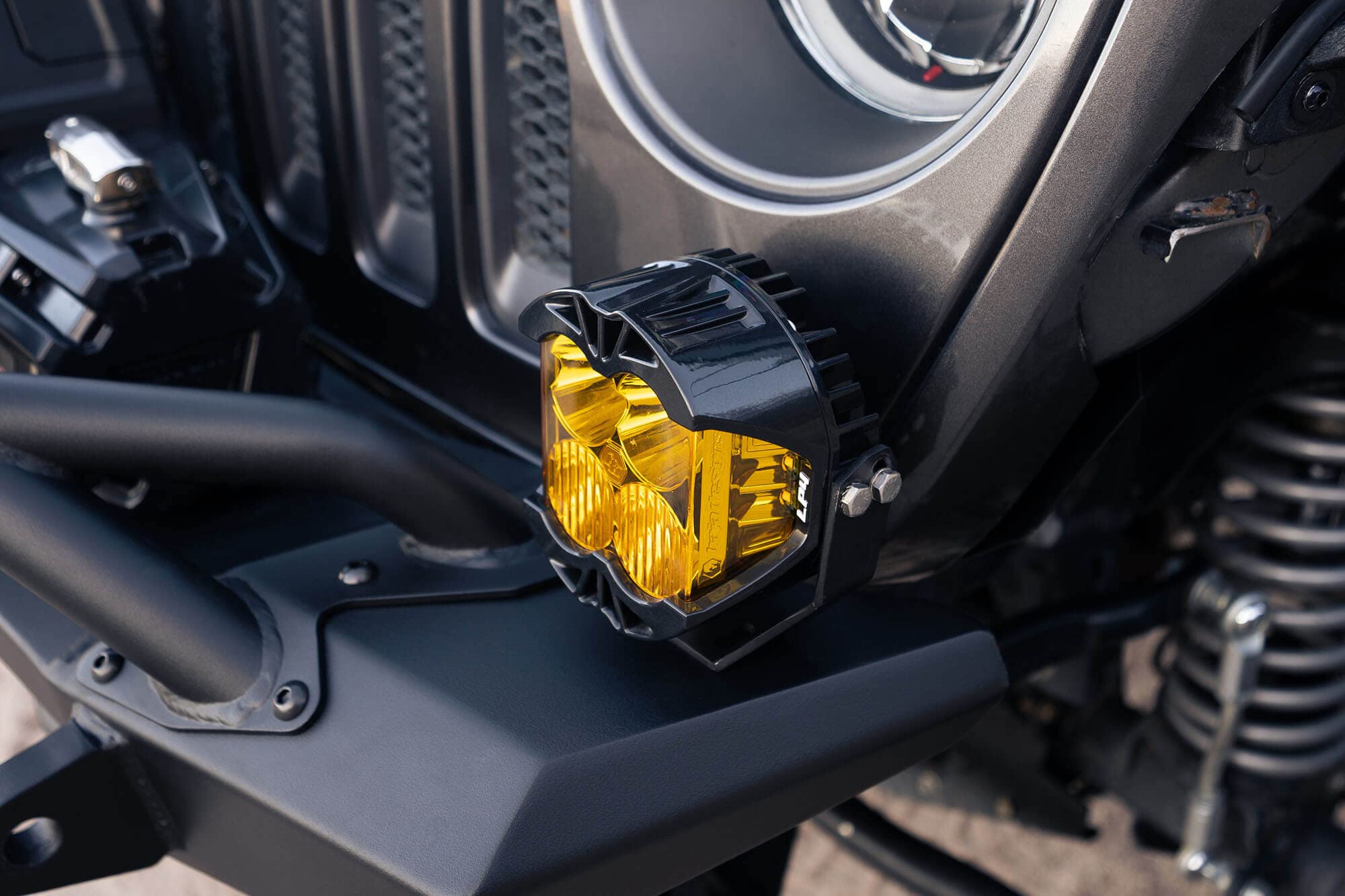 Offroad DV8 Spec Series Front Bumper for 2018-2025 Jeep Wrangler JL & Gladiator JT | Mount LED Light Bar, Pod Lights, or Round Lights | Accepts Multiple Size Winches | Bull Bar For Protection