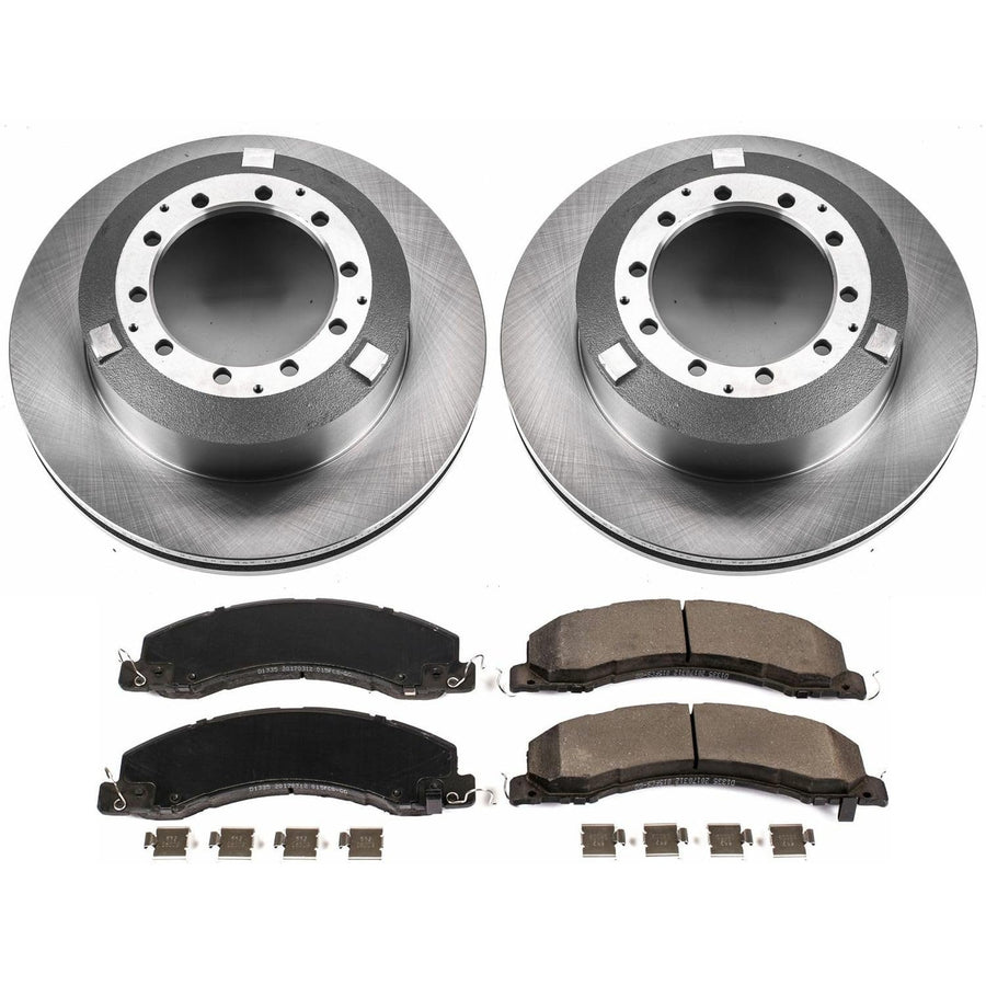 Power Stop KOE7800 Rear Replacement Brake Kit-OE Brake Rotors & Ceramic Brake Pads For Ram 4500 2013-2023, Ram 5500 2013-2023 [Model Specific]