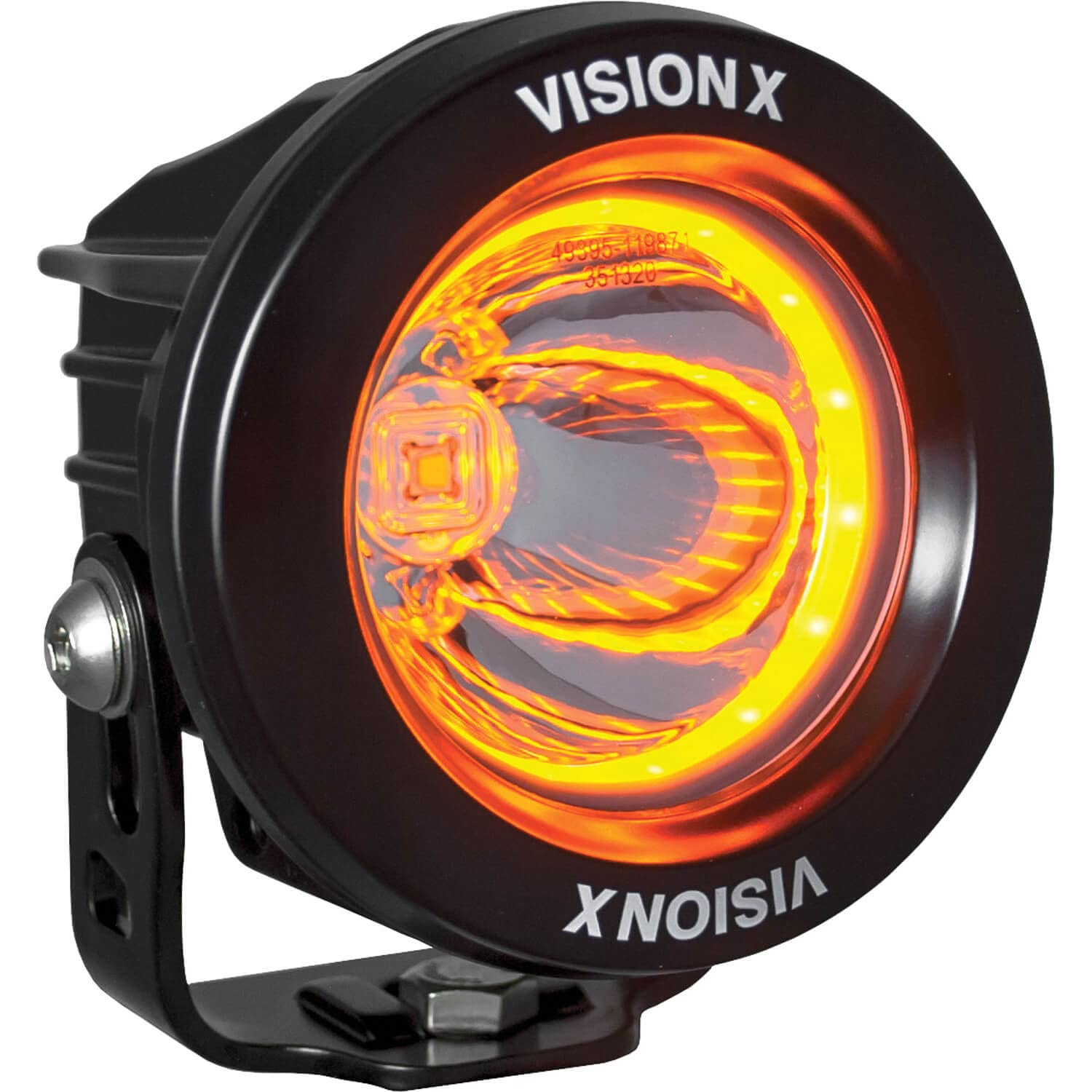 15º Beam 3.7" Optimus Round with Amber Halo LED Light