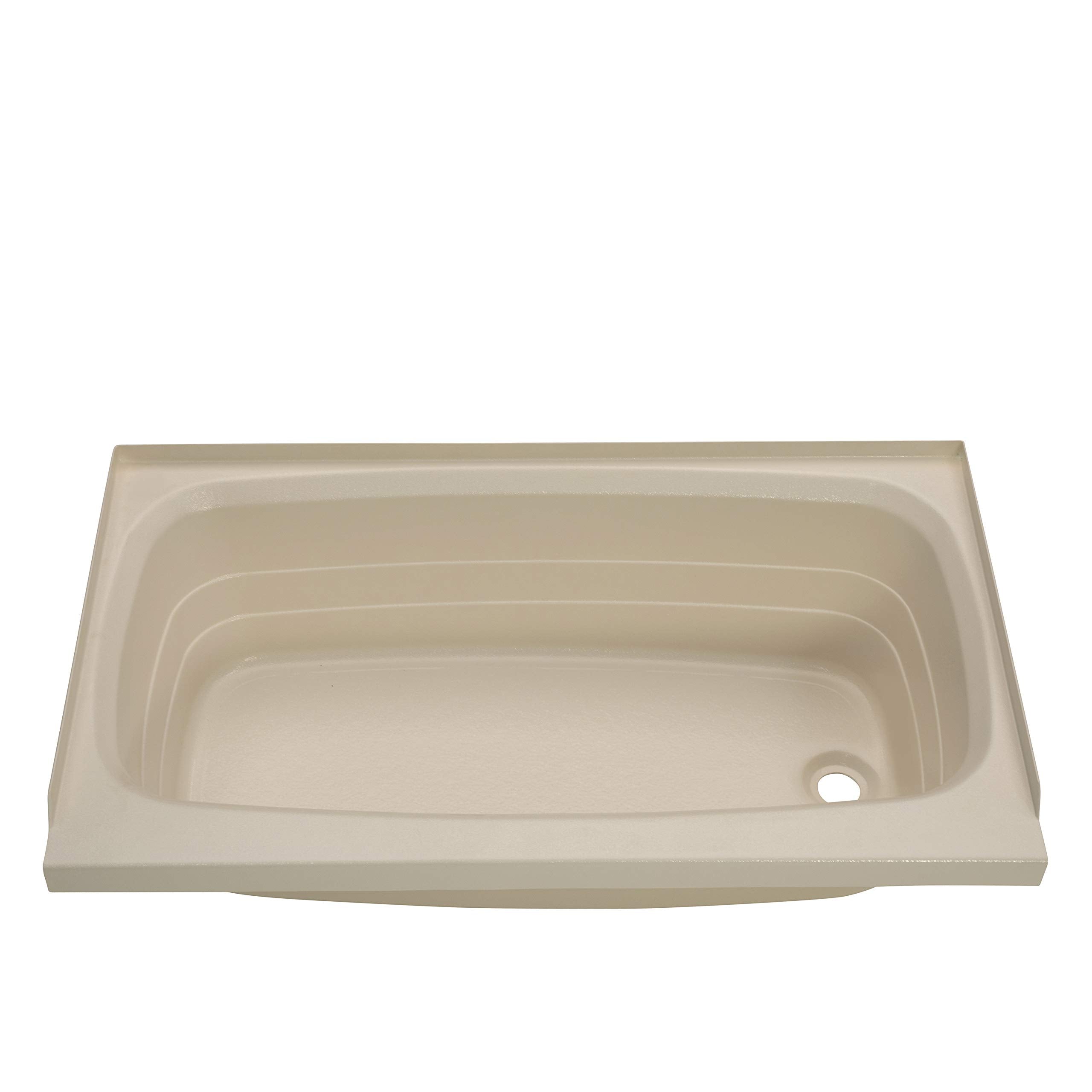24" x 40" Lippert Replacement Parchment Bathtub with Right Drain, Scratch-Resistant ABS Acrylic for RVs, Travel Trailers, 5th Wheels, Motorhomes - P2440RHSPK