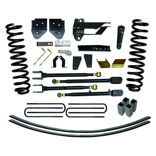 Skyjacker Suspension Lift Kit F17802KS-B w/Shock 8.5 in. Lift Incl. Front Coil Springs Rear Leaf Springs Adjustable 4-Links Black MAX 8500 Shocks
