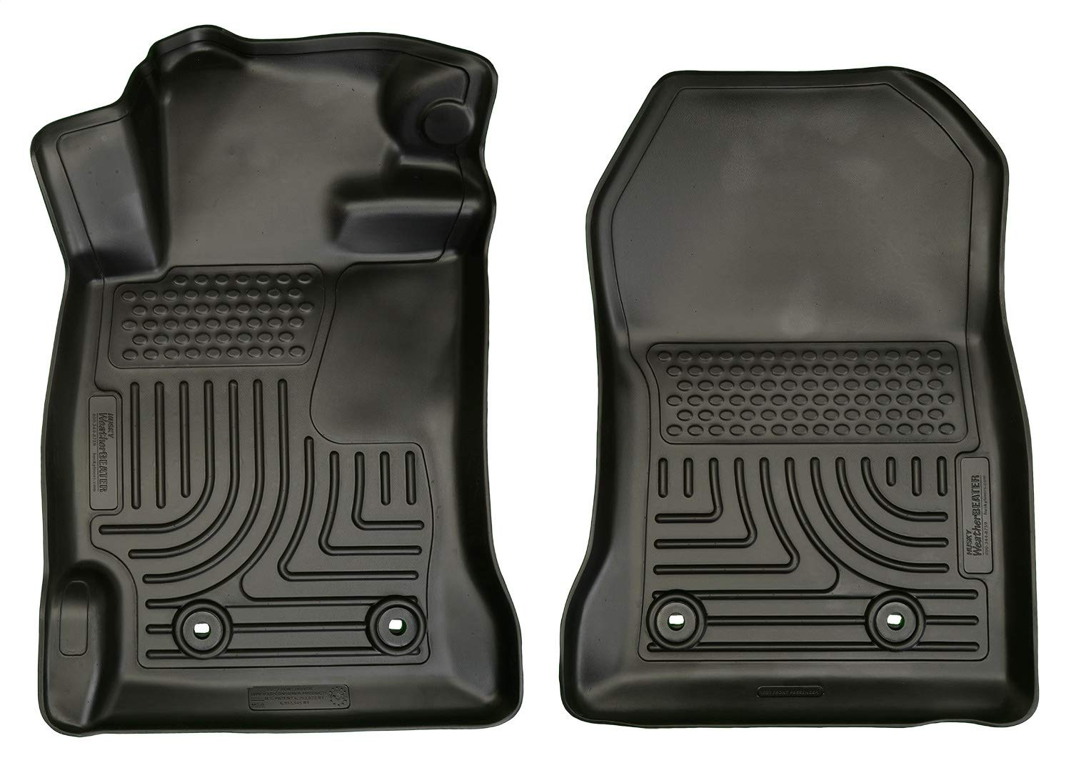 Weatherbeater Husky Liners | Fits 2013-2016 Scion FR - S, 2013-2020 Subaru BRZ, 2017-2020 Toyota 86 - Front Liners - Black, 2 pc. | 18831