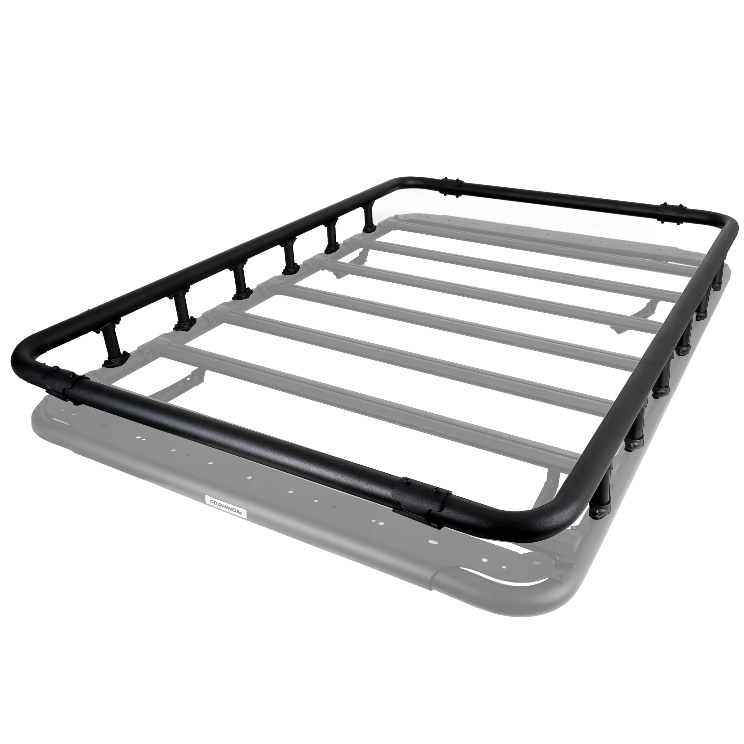 Go Rhino Quad-Rail Kit SRM500 | Aluminum, Textured Black | 5935073T | Fits Go Rhino 75" SRM500 Roof Racks