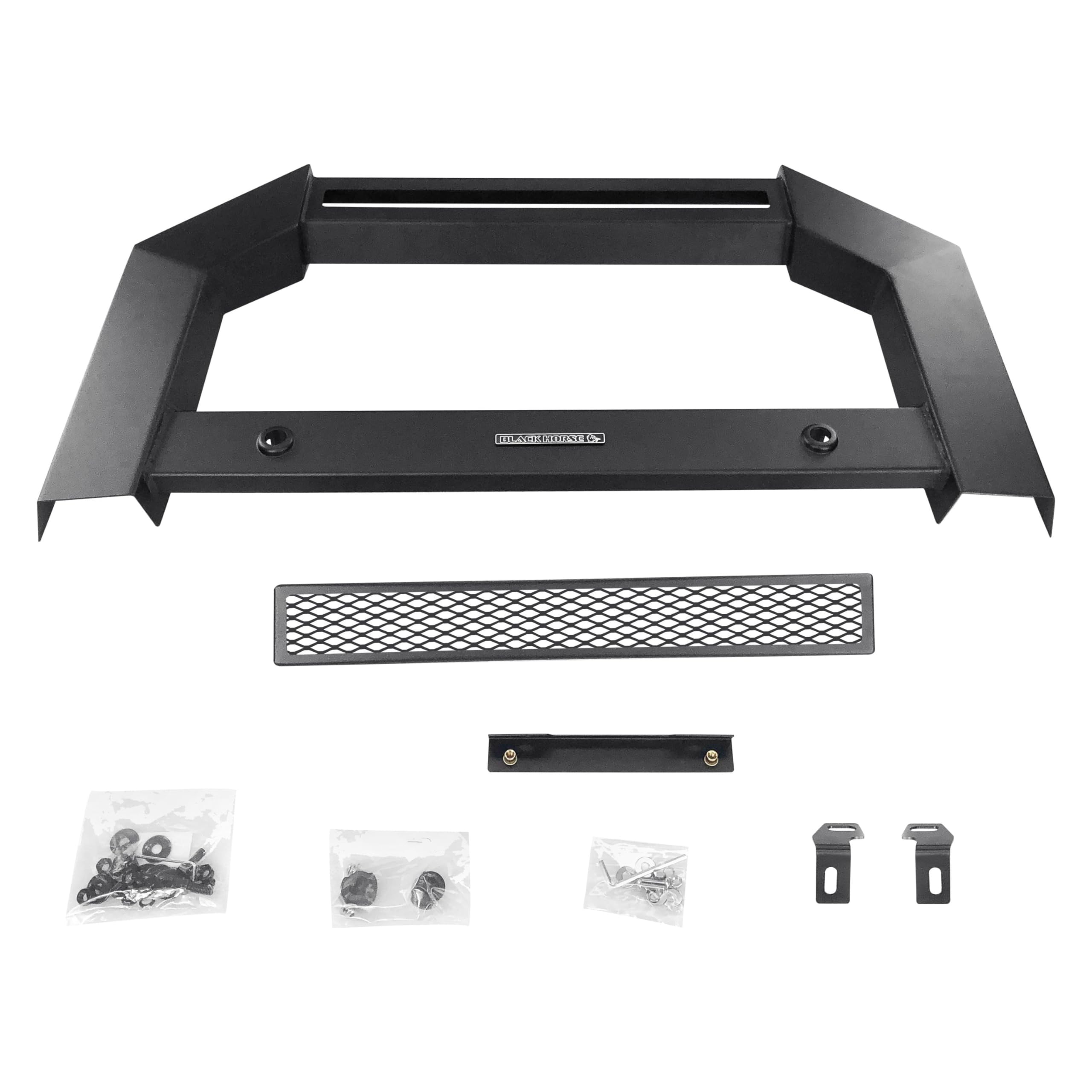 Bull Bar Black Horse Armour No Skid Plate Matte Black Compatible with 2010-2010 Dodge Ram 2500|2010-2010 Dodge Ram 3500|2011-2018 Ram 2500|2011-2018 Ram 3500 ( Excl.Rebel & Warlock Trims )-AB-DO20-NL