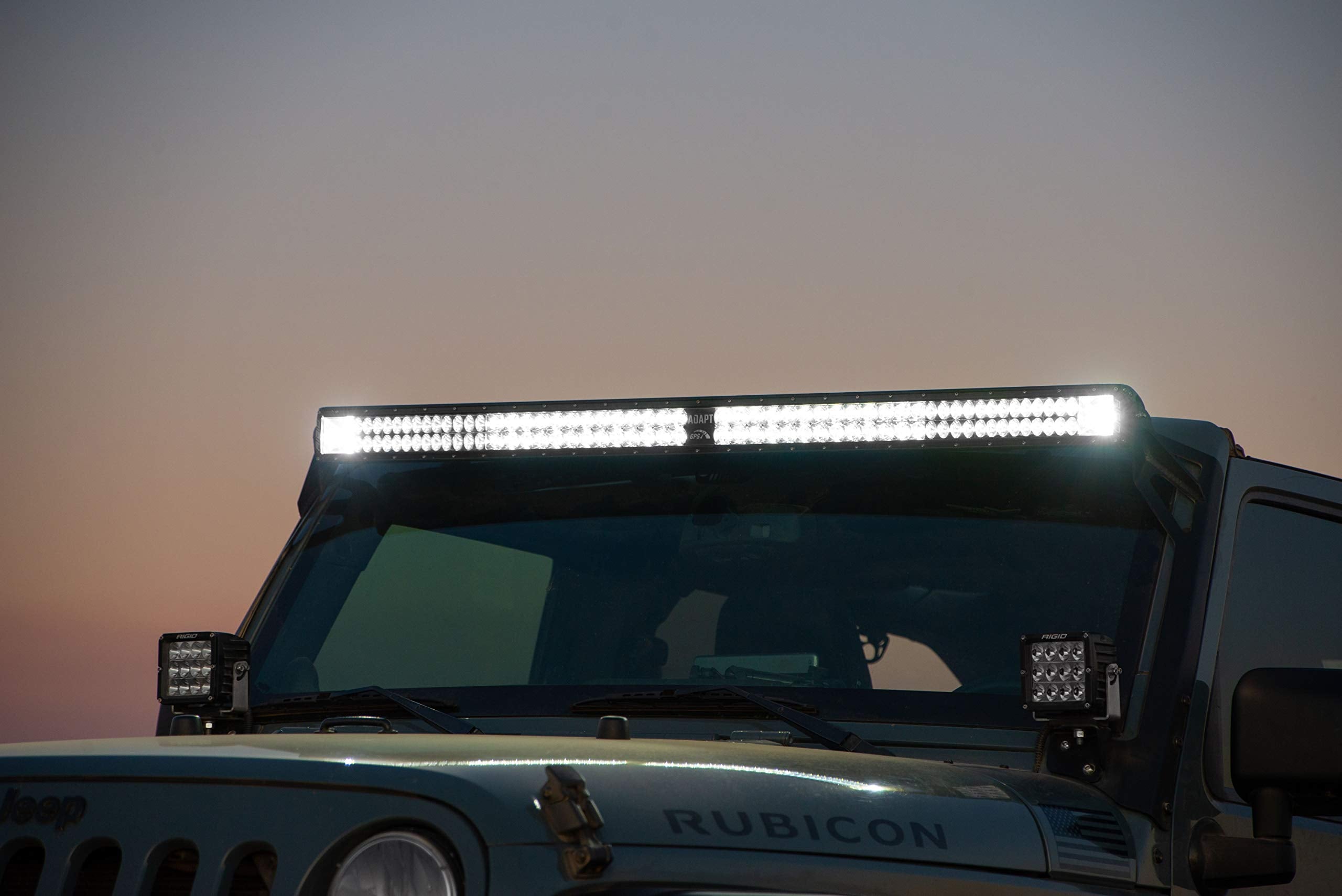 Rigid Adapt E-Series 280413 Led Light Bar 40 Inch - Has Built in GPS Guided Adapt Mode Lighting or All On x 3 Optic Zones - Scene, Driving, Spot Beams.