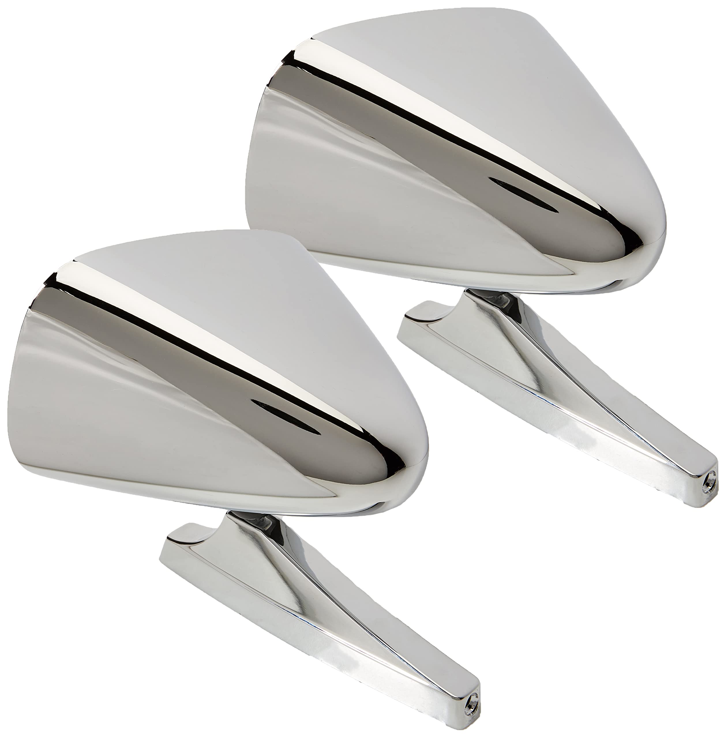 K Source Universal Dual Sport Mirror Twin Pack – Driver & Passenger Side, 5 7/8" x 3 7/8", Chrome Finish, Easy Install, For Most Cars, Vans, SUVs & Trucks