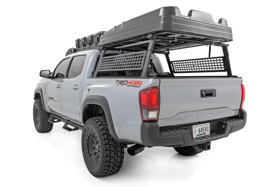 Toyota Tacoma Rough Country Bed Rack Molle Panel Kit (2005-2023) - Storage Rack for Tools, Accessories & Recovery Gear