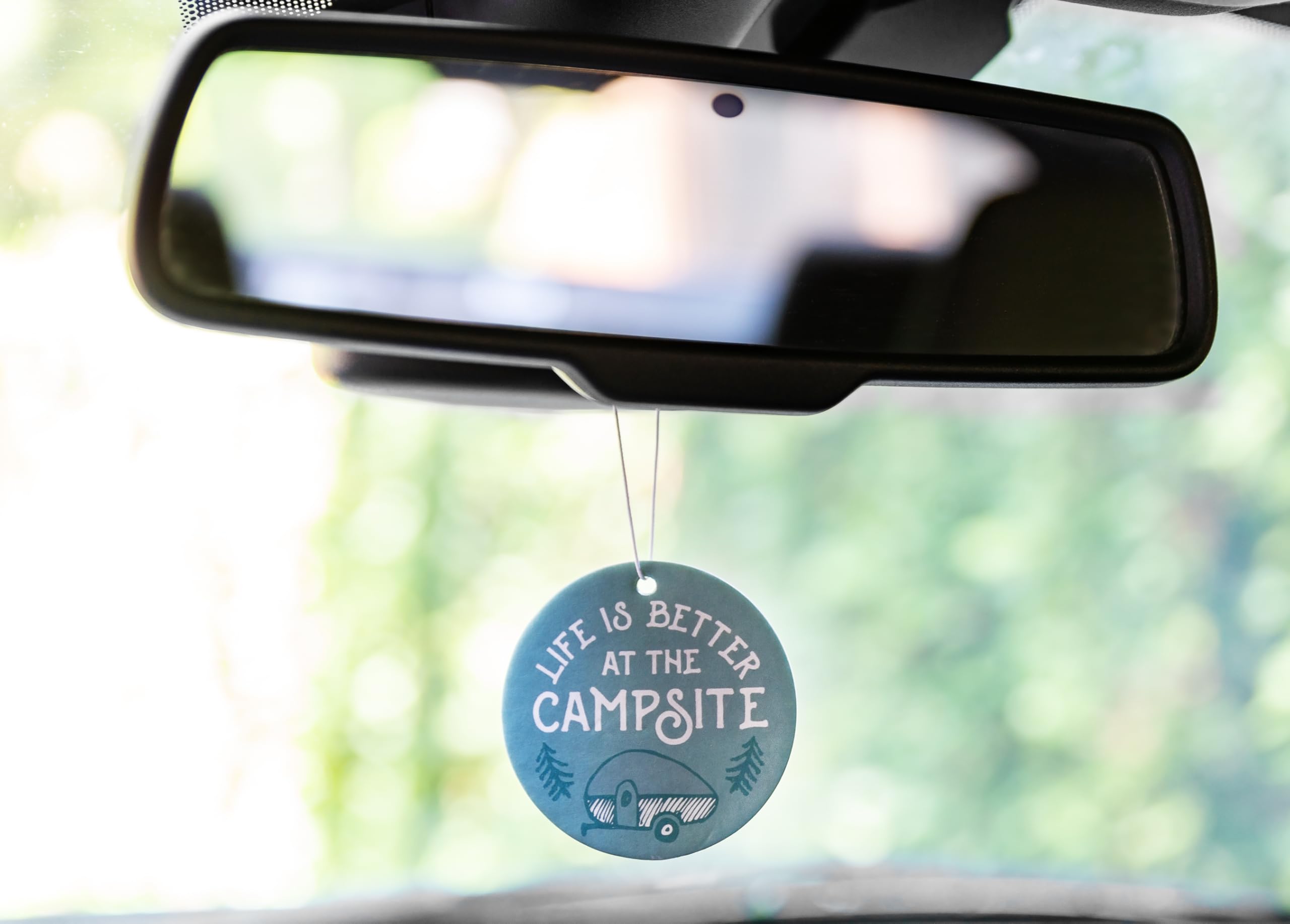 Camco Air Freshener Life is Better at The Campsite - Features Mountain Breeze Fragrance & Elastic Cord - Use as Car, RV, or Home Air Fresheners (53362)