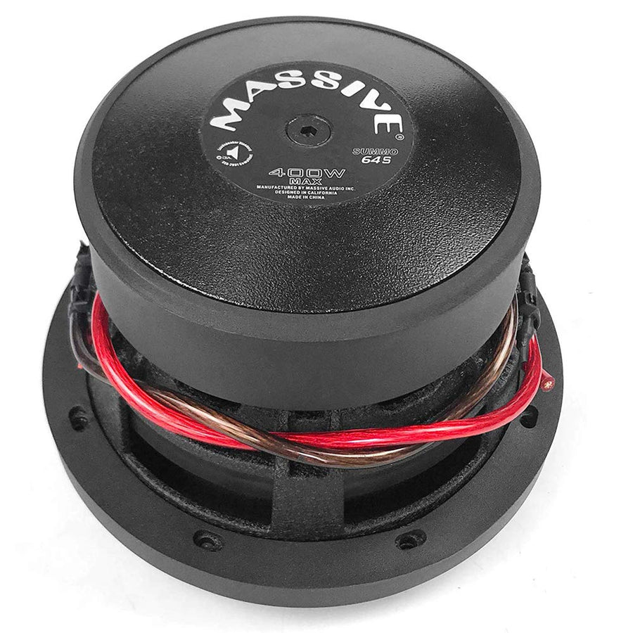 SUMMO64S Massive Audio 6” Shallow Mount Subwoofer | 400W, Dual 4 Ohm, Ultra-Slim Car Sub, High-Impact Bass, Heavy-Duty Design for Tight Spaces