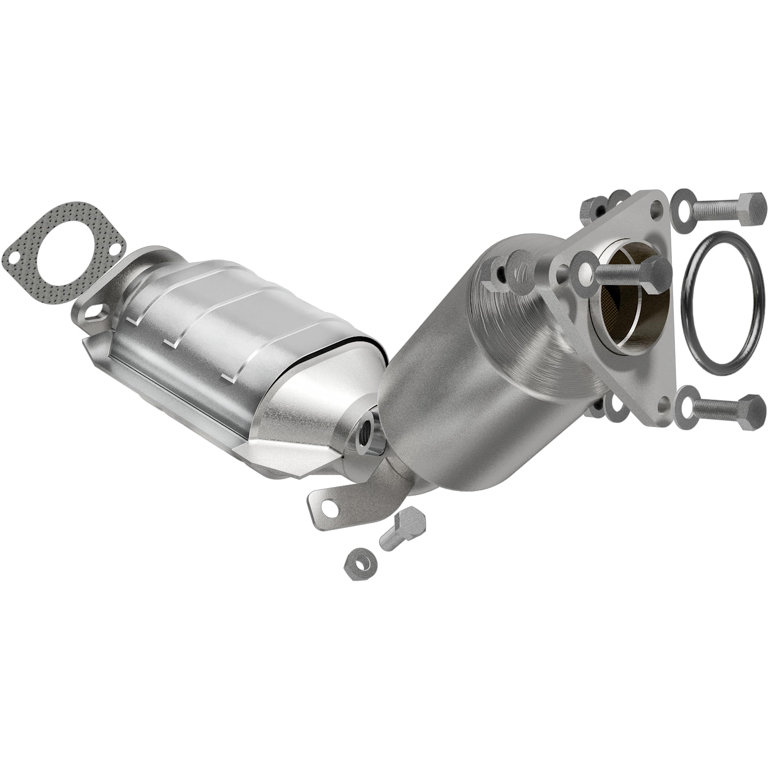MagnaFlow OEM Grade Direct-Fit Catalytic Converter Federal/EPA Compliant 49143 - Stainless Steel 2.25in Main Piping, 18.875in Overall Length, Post Converter O2 Sensor - Import Replacement