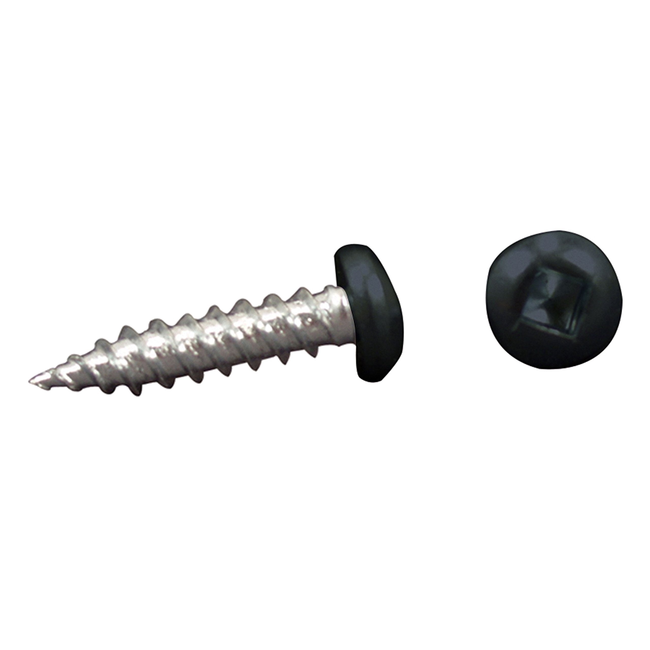 8 X 1-1/4 Black Finish #8 Pan Head Screw AP Products 012-PSQ500, Pack of 50