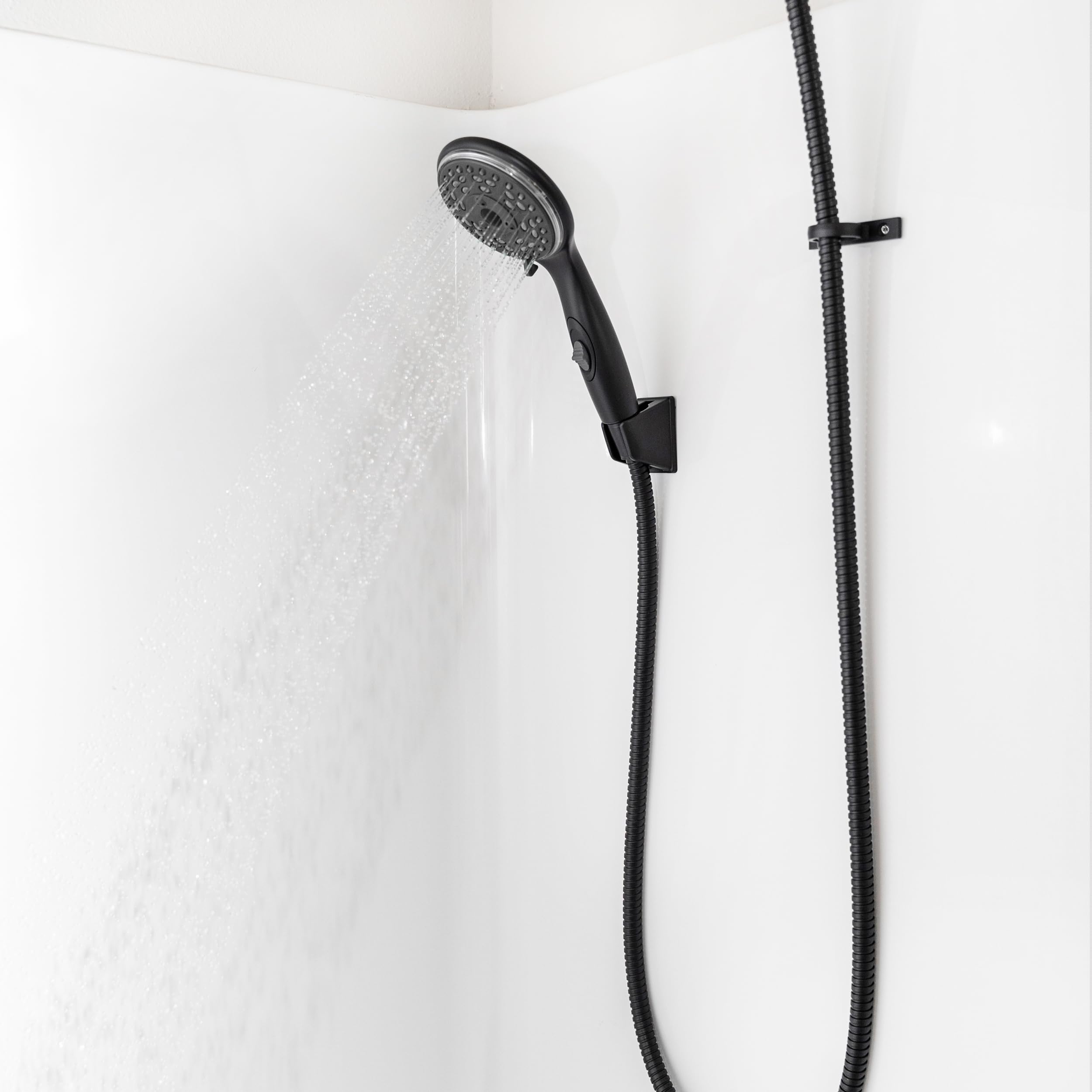 Dura Faucet Handheld Premium RV Shower Wand with Eco-Friendly On/Off Switch (Matte Black)