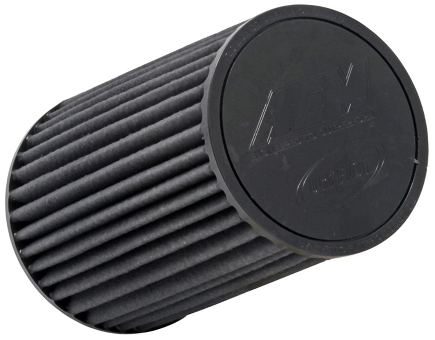 AEM Universal 21-2029BF DryFlow Clamp-On Air Filter: Round Tapered; 2.75 in (70 mm) Flange ID; 9.125 in (232 mm) Height; 6 in (152 mm) Base; 5.125 in (130 mm) Top