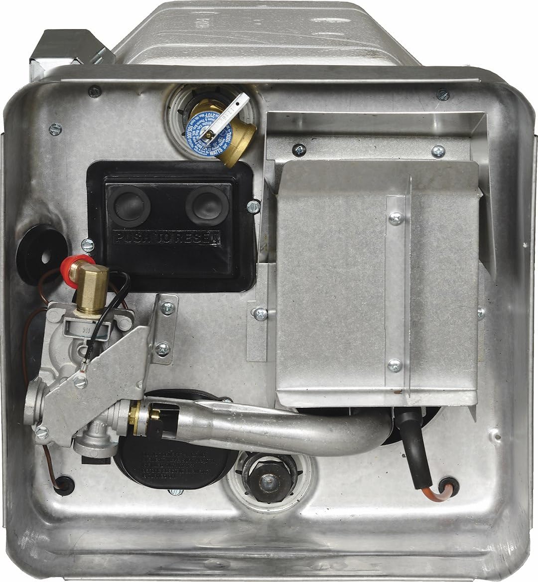 SW10DE Suburban LP Gas & Electric 10 Gal Direct Spark Ignition Tank-Type RV Water Heater (16-7/32" X 16-7/32" X 20-1/2")
