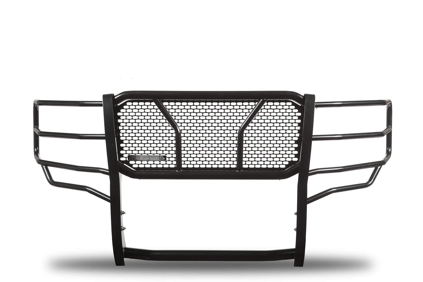 RUGGED Black Horse Heavy Duty Grille Brush Bumper Guard Modular Black Compatible with 2011-2016 Ford F-250/Ford F-350/Ford F-450/Ford F-550 Super Duty-RU-FOF211-B