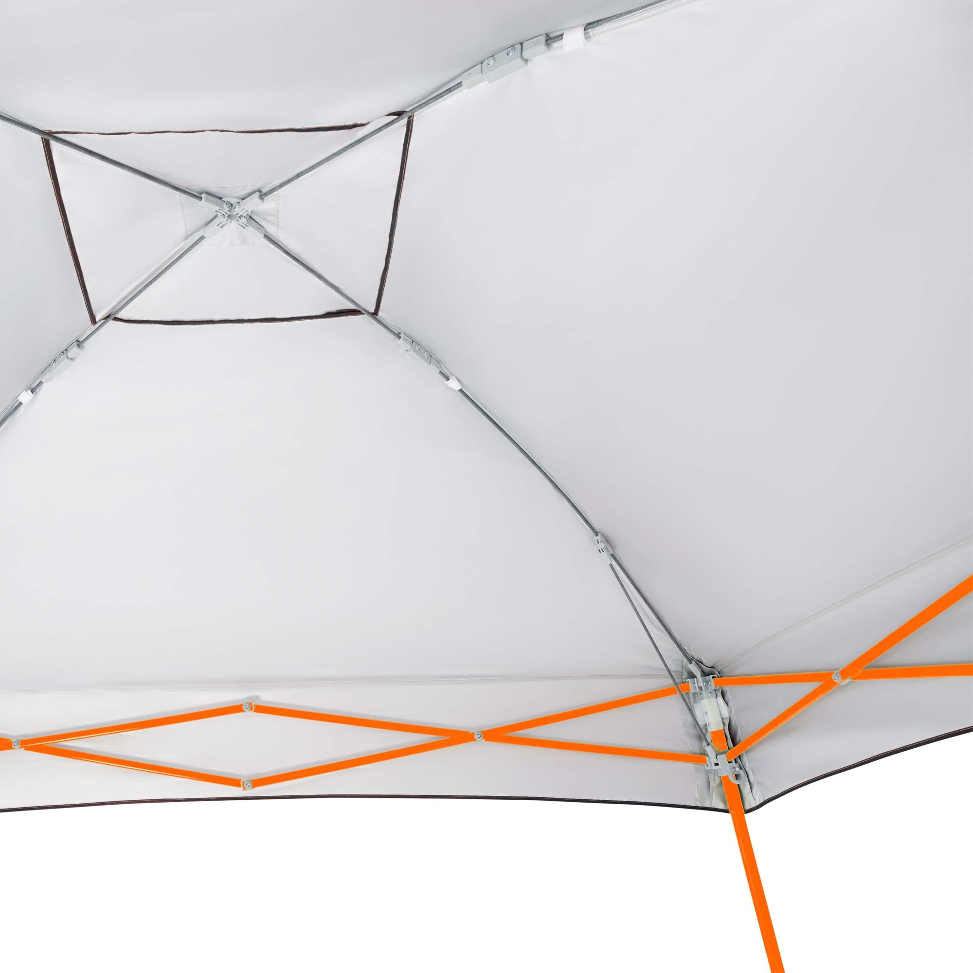 E-Z UP Instant Shelter Dome Canopy, 10' x 10', Vented Top with Wide-Trax Roller Bag & 4 Piece Spike Set, Orange
