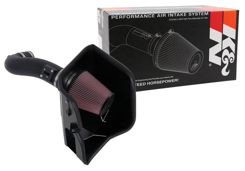 K&N Cold Air Intake System: High-Flow Air Filter, Towing & Increase Performance: Compatible with 2019-2025 Chevy/GMC/Cadillac Silverado 1500, Suburban, Tahoe, Sierra 1500, Yukon, Escalade, 63-3110