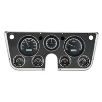 Dakota Digital Analog Dash Gauge & Clock 67 - 72 Chevy Pickup Truck Black Alloy White VHX-67C-PA-K-W