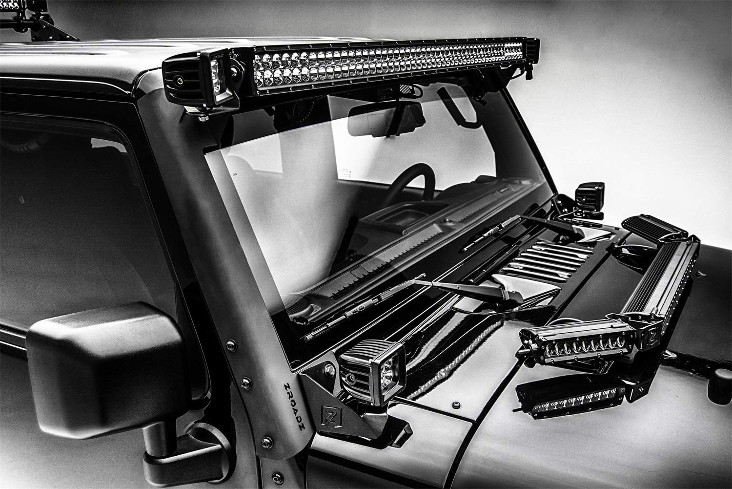 ZROADZ LED Pod Light Mount (JEEP Wrangler Roof Side Extra) Z334811, Black