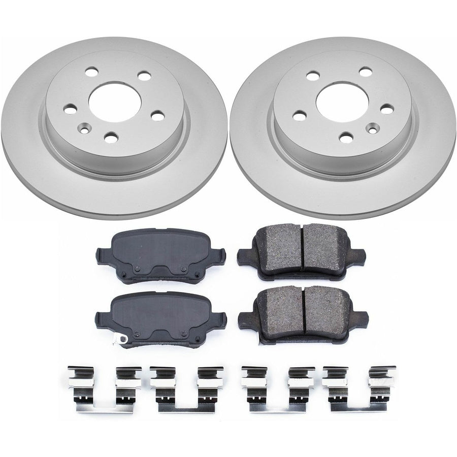 Power Stop Z17 Evolution CRK7896 Coated Brake Kit Rear For Chevrolet Cruze 2016 [Model Specific]