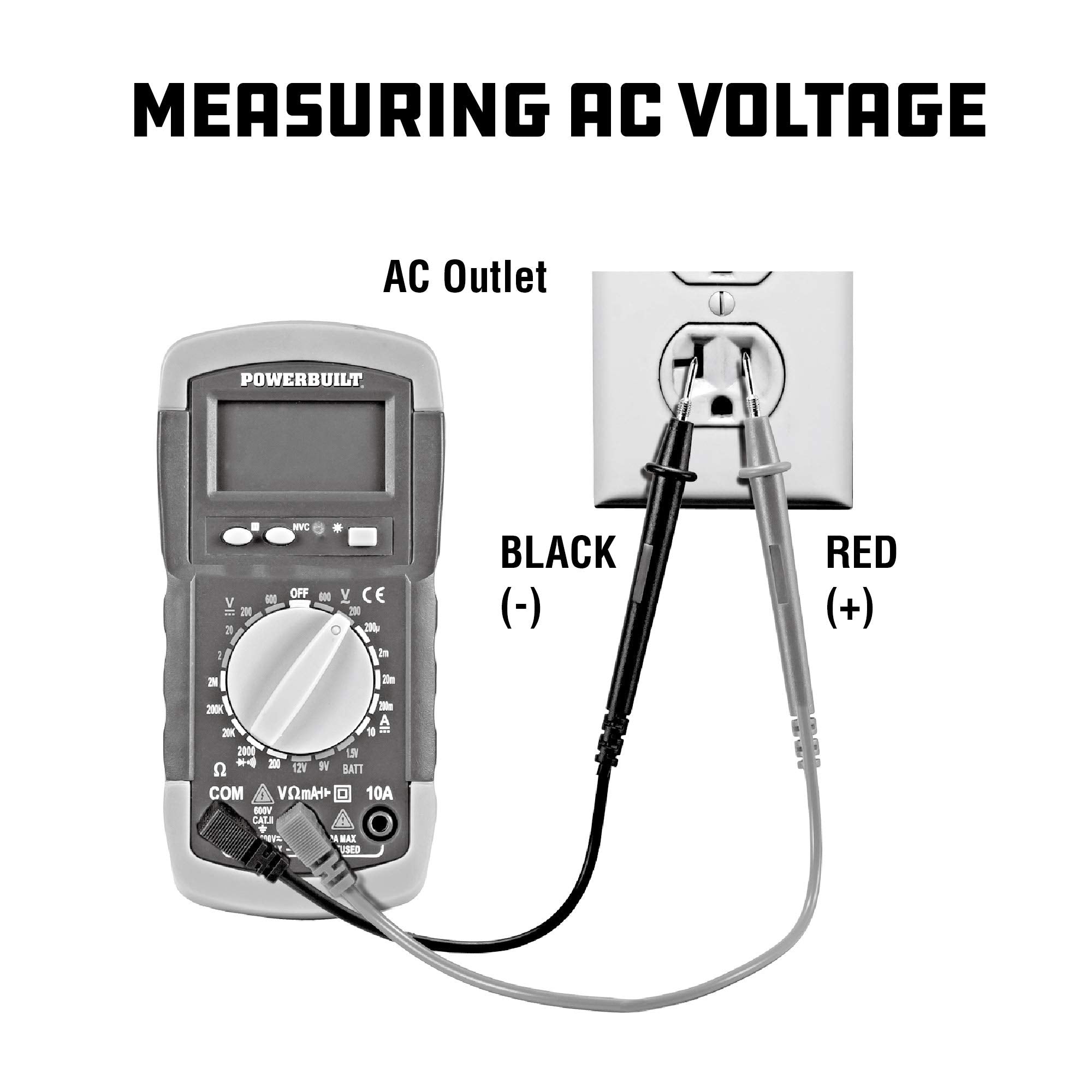 Powerbuilt Diagnostic Kit Fuel System, Pressure Test Gauge, Electrical Issues, Adapters, Test Leads, Multimeter, Storage Case - 647959