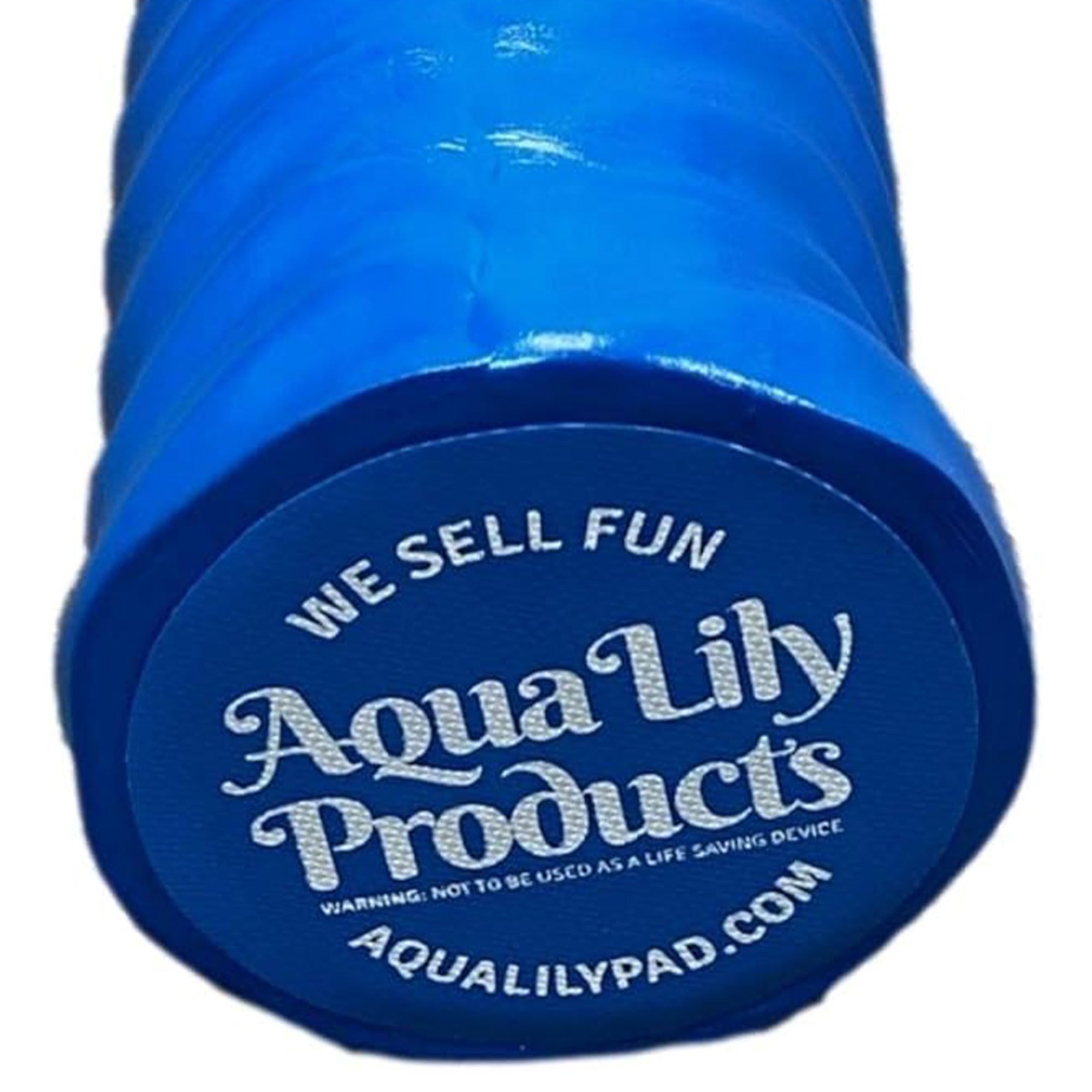Aqua Lily Pad Soft Durable Buoyant Vinyl Foam Pool Noodle Float for Swimming, Exercising, and Floating, Supports 250 Pounds, Blue