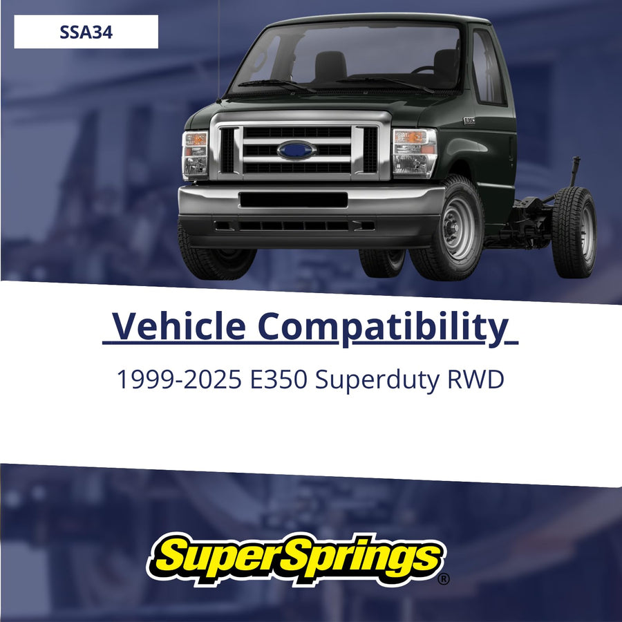 SuperSprings SSA34 for Ford E-350|E-450, Black
