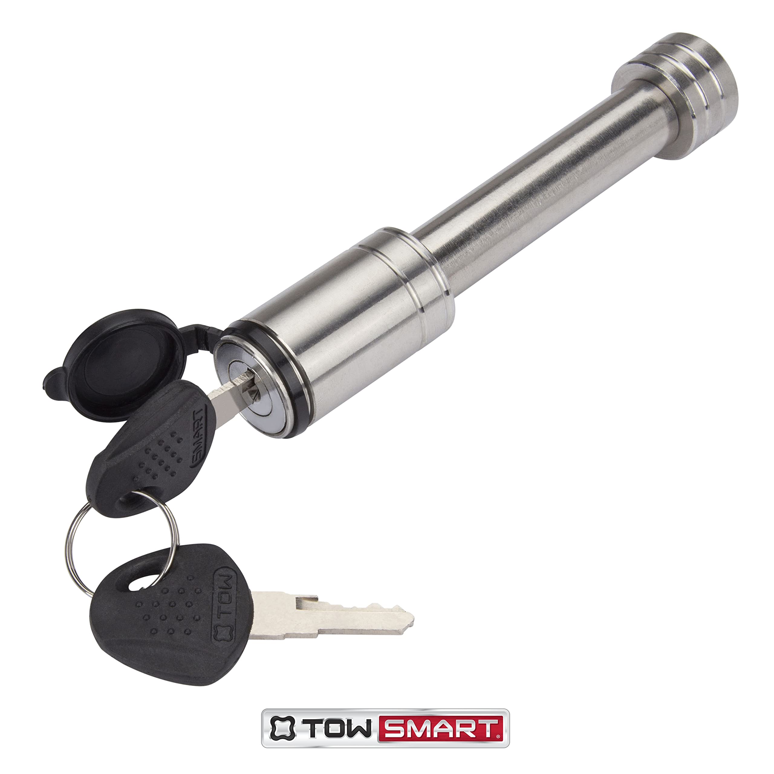 Stainless Steel TOWSMART Barrel Style Trailer Hitch Lock, 1/2 in. Diameter Pin with 5/8 in. Sleeve, Fits 1-1/4 in. and 2 in. Receivers