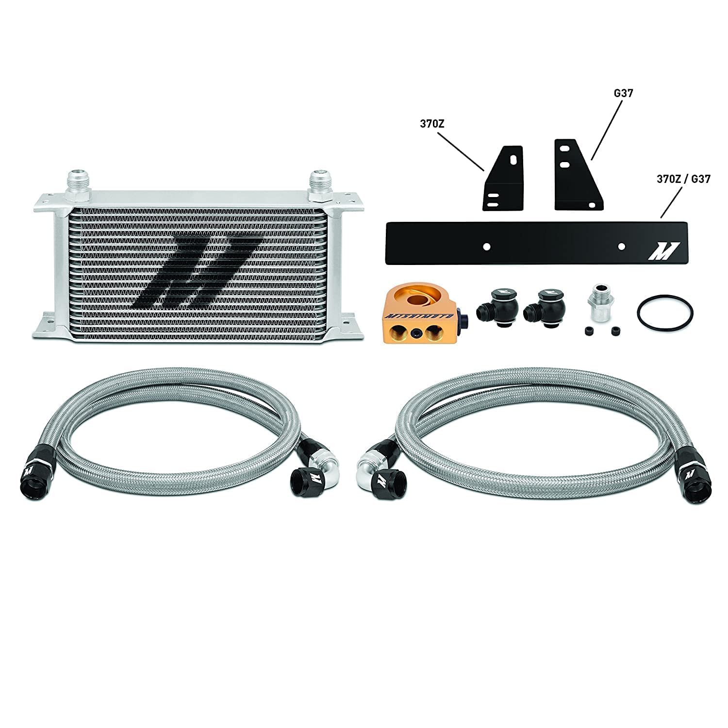 Mishimoto Oil Cooler Kit MMOC-370Z-09T Fits Nissan 370Z Infiniti G37, 2008+ Coupe only Silver